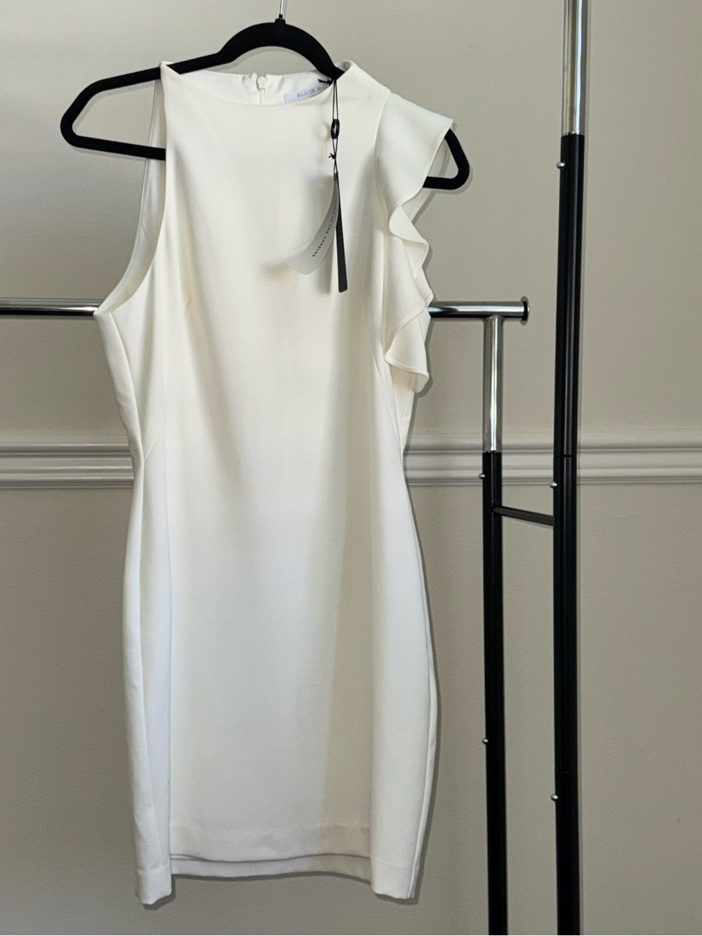 Black Halo Pabla Mini Dress Women's in Porcelain-Off White Color Size 8 USA NWT - Picture 5 of 11